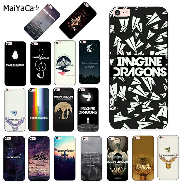 MaiYaCa Ночная музыка imagine драконы Музыка для iPhone 5S 6S 8 Plus X XR XS MAX 11 Por черный мягкий