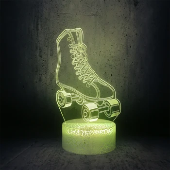 

Roller skates shape night light sports desk lamp party decor girl friend gift kids lighting