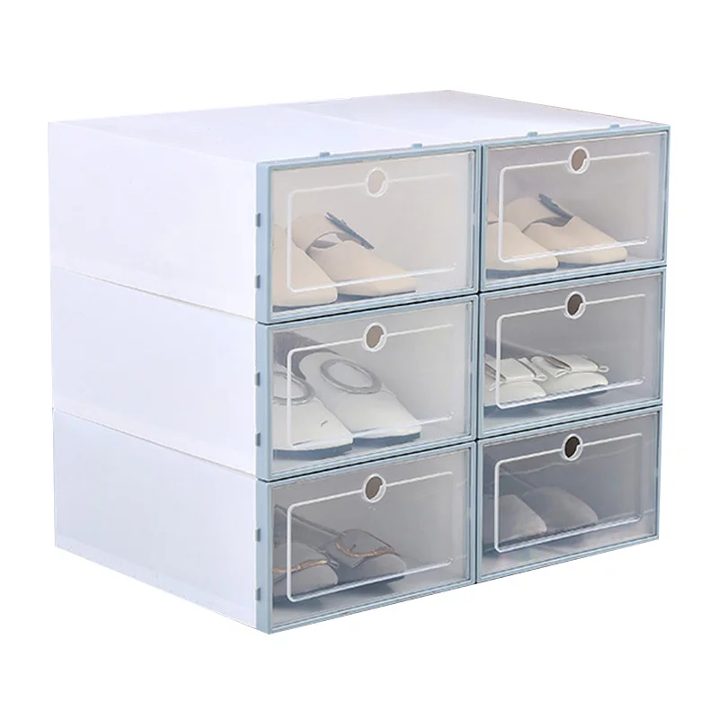 Прозрачная пластиковая коробка для обуви флип дизайн хранения обуви артефакт домашнего хранения инструмента S7#5