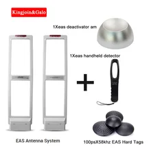 EAS система безопасности двери am сигнализация с жесткими этикетками бирки и Деактиватор и портативный Частотный тестер Высокочувствительный