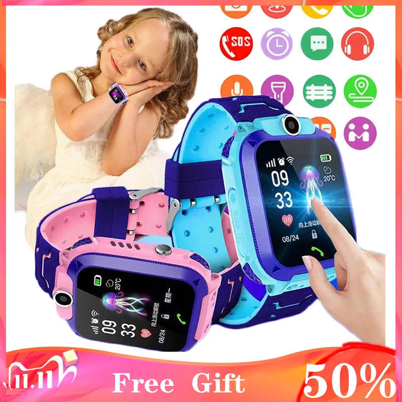 

Q12 kids Smartwatches SOS Phone Watches Smart Watch 2020 children 2G Sim Card Waterproof IP67 Boys Girls Gift For IOS Android