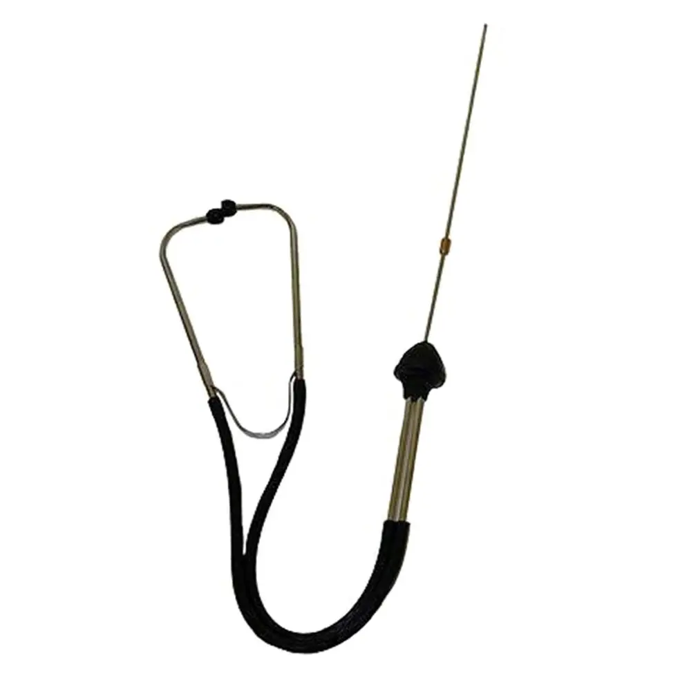

Car Engine Cylinder Stethoscope Car Auto Black Tubing Silver Tone Metal Mechanic'S Stethoscope Sound Diagnostic Device
