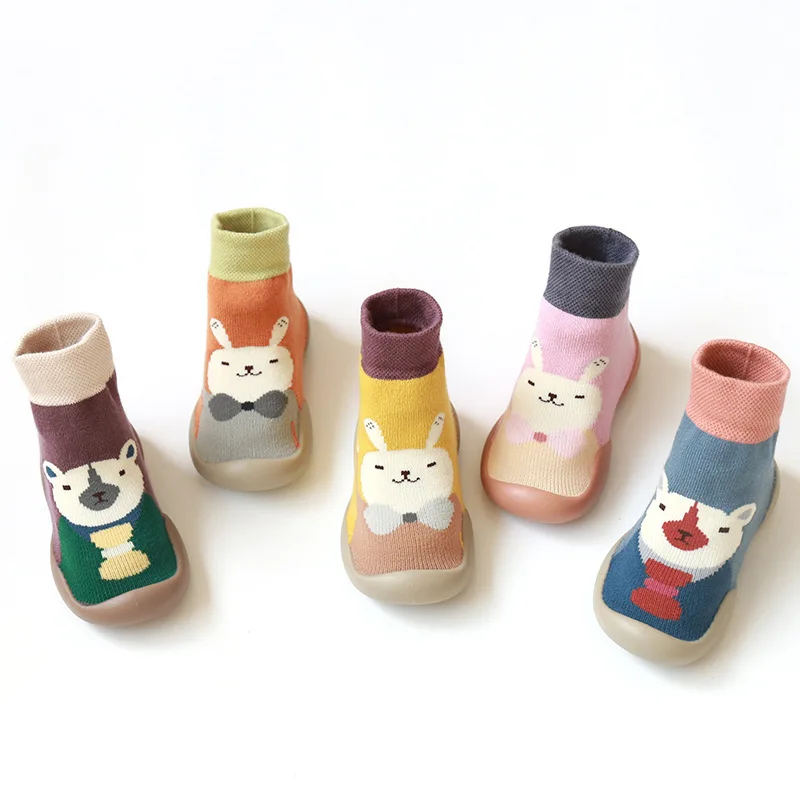 Осенне-зимние утепленные детские носки для детей 19 лет носки-тапочки малышей