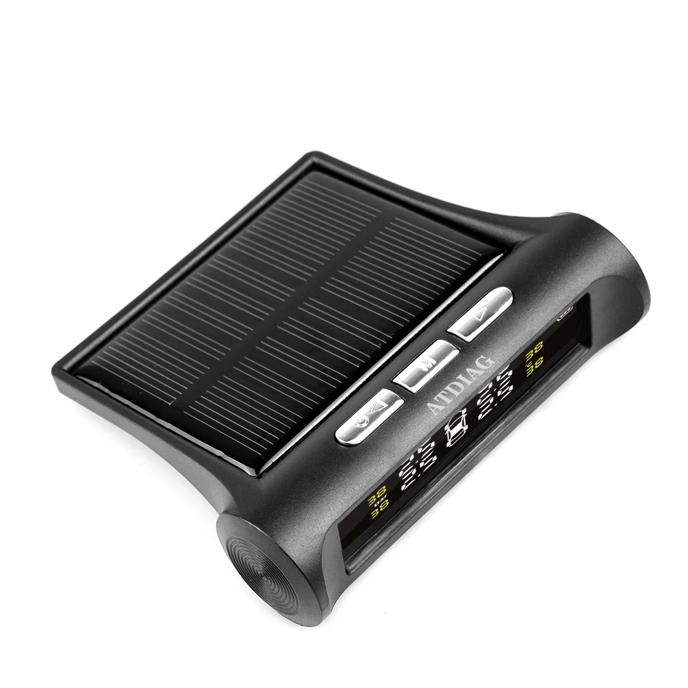 Smart TPMS Car Tire Pressure Alarm Monitor System 4 Sensors Display Solar Intelligent Tyre Pressure Temperature Warning