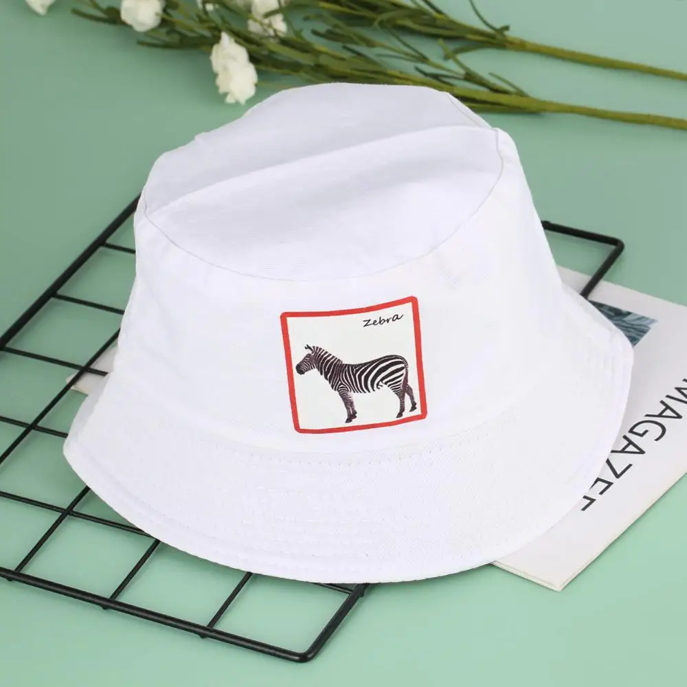 

Panama Bucket Hat Zebra Logo Cotton Fishing Hats Headwear Beach Hat Visor Sun Protection Harajuku Casquette Womens Mens Cap Bone