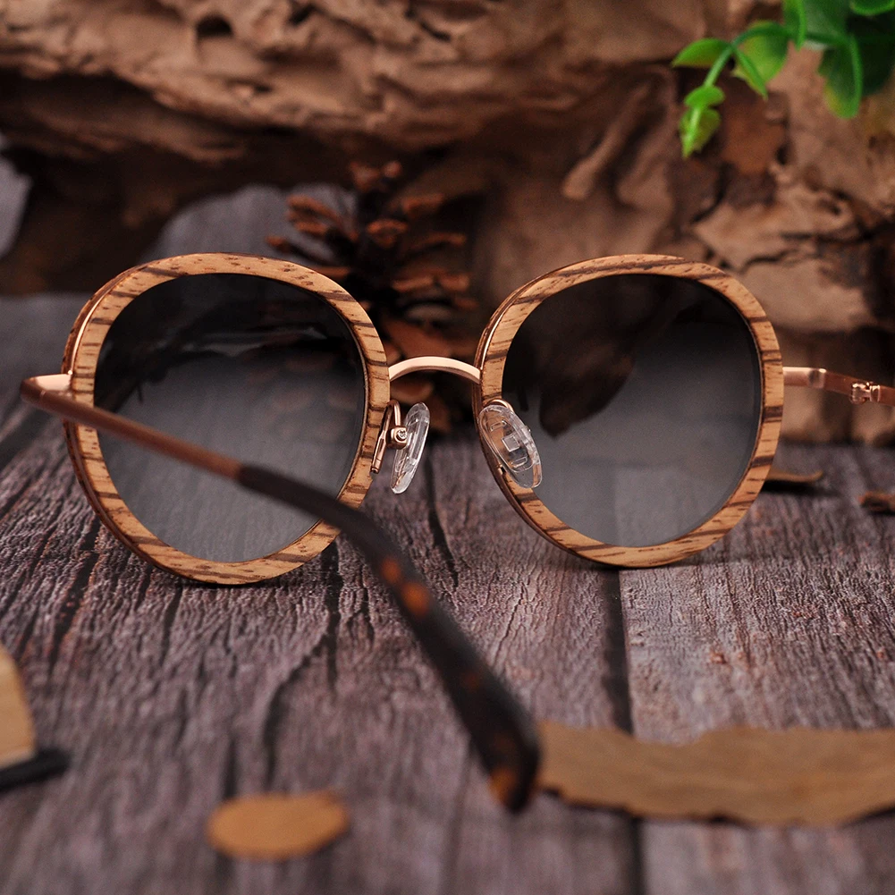 BOBO BIRD – lunettes de soleil Vintage ovales en bois pour femmes, verres polarisés UV400, avec boîte cadeau en bois