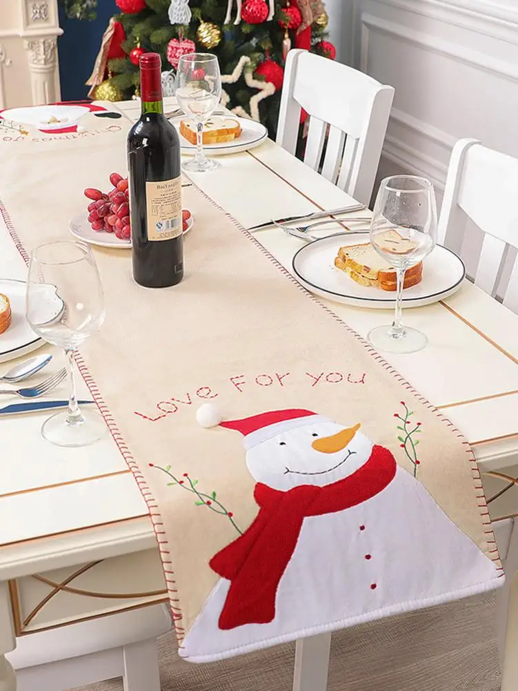 

Christmas Decoration Home Meal Linen Table Runner Western Restaurant Hotel Coffee Table Tablecloth Table Mat Layout