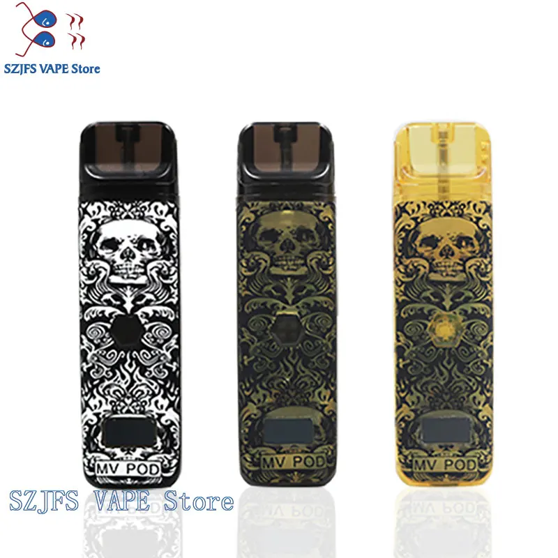 

e cigarette MV Built-in smoke pod kit 400mAh battery tank 2ML capacity ABS + PC material adjustable vape pen Renova Zero Pod kit