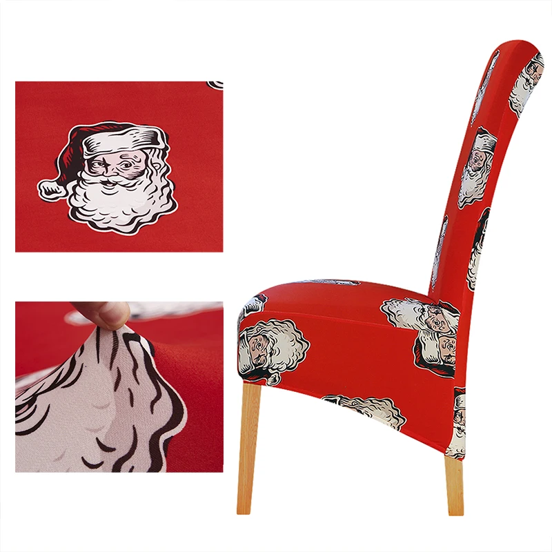 XL Размер крышка стула большого размера с высокой спинкой длинные сиденья рождественские покрытия для стула King Чехлы для спинки стуля для отеля вечерние банкетные