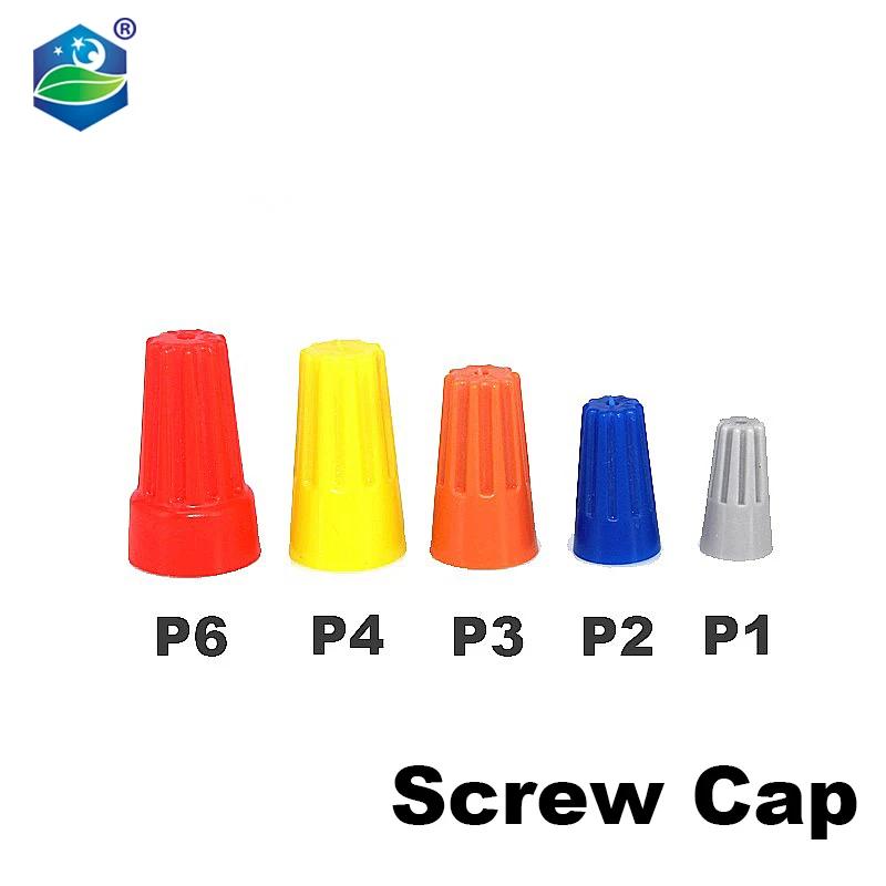 50pcs/set P1 P2 P3 P4 P6 Colorful Electrical Wire Twist Connectors