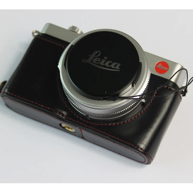 Из искусственной кожи чехол для leica D-LUX7 d-lux 7 d7 чехол для портативной камеры Половина Чехол с отверстием батареи из натуральной кожи