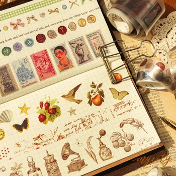 

16 pack/lot Sunset Series Retro PET Bullet Journal Set DIY Scrapbooking Sticker Label Masking Tape School Office Supply