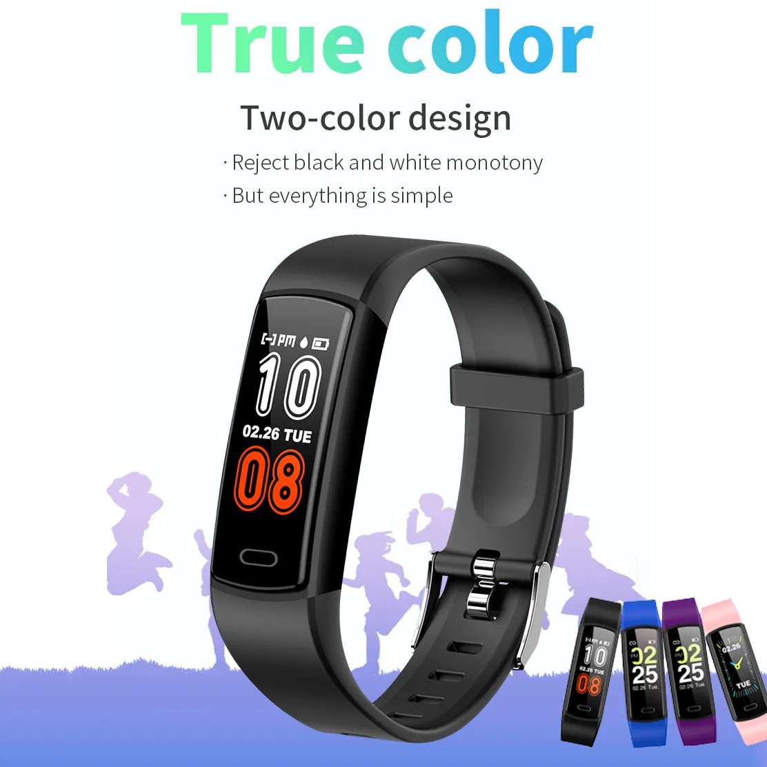

Fitness Bracelet Smart Wristband Men Women Heart Rate Monitor Smart Watch Sleep Tracker IP67 Waterproof Bluetooth Smart Band