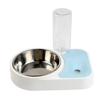 

AsyPets Pet No Wet Mouth Water Fountain Feeding Bowl for Cat Dogs Supplies