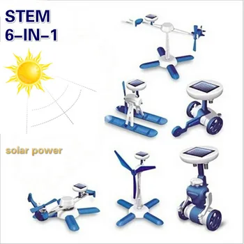 

6 In 1 Solar Power Robot Car DIY Kit Educational Technic Toys for Children Science Experiment Novelty & Gag Stem Toys