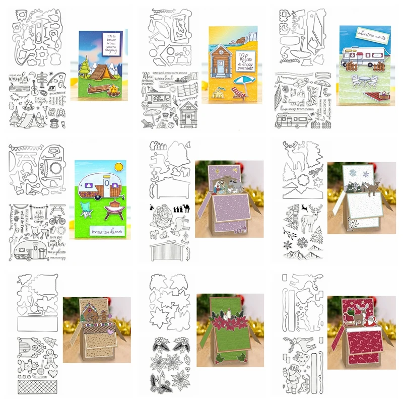 Рождественский домик имбирный Пляжная тематика кемпер Санта-Клаус лось набор