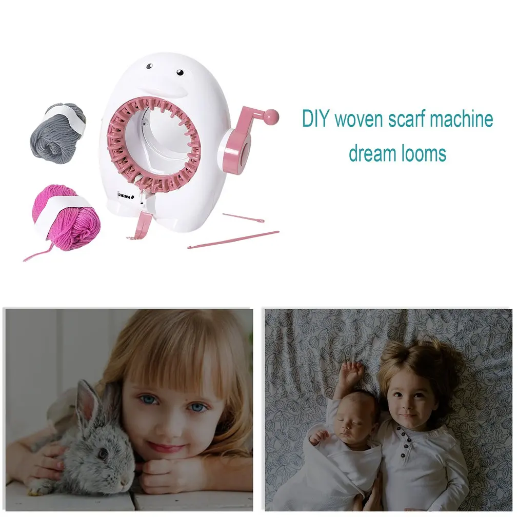 Diy Woven Scarf Machine Cartoon penguin Plastic Needle Sewing Tools DIY Hand Knitting Loom for Scar