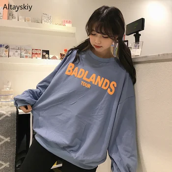

Hoodies Women Loose Women's New Ulzzang Long Sleeve Korean Version Warm All-match Elegant Students Harajuku Female Simple Retro