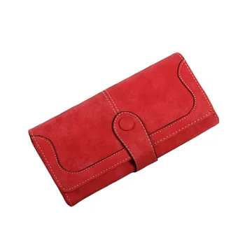 

Female Solid Color Casual Wallet Long Wear-resistant Change Purse Handbag Ladies PU Leather Portable Daily Card Holders Wallets