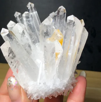 

Natural white crystal ornament crystal cluster stone flower household demagnetization furniture