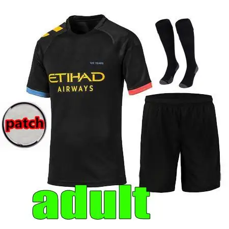 Набор для взрослых 19 20 Манчестерский Иисус Де Брюйне KUN AGUERO city soccer jersey мужской SANE MAHREZ домашний футбольный комплект футболки