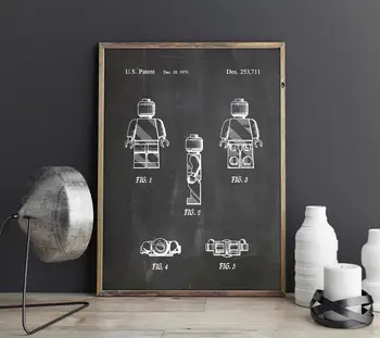 

Legos man patent,Toy wall art for lego lover , posters,Kids room decor, print,blueprint, gift ideas, games wall Decorations
