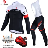 X-tiger conjunto de ciclismo manga longa, roupas de ciclismo para primavera, mtb, roupas para andar de bicicleta