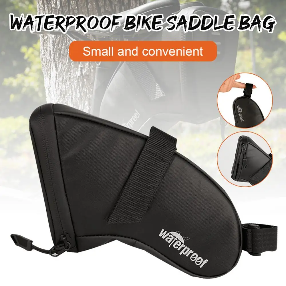 

Bicycle Saddle Bag waterproof Quick-Release Under Seat Bike Zip Pouch with Reflective Strips