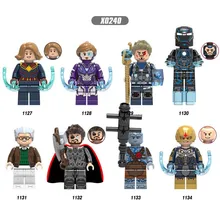 Мстители, капитан Марвел, Железный человек, перец, Тони Старк, Тор, корг, Nova, строительные блоки, детские игрушки