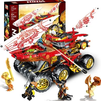 

NEW 61029 858pcs Ninja Land Bounty Truck Model Building Blocks Compatible Lepining 70677 Ninjagoes Kids Toy Bricks