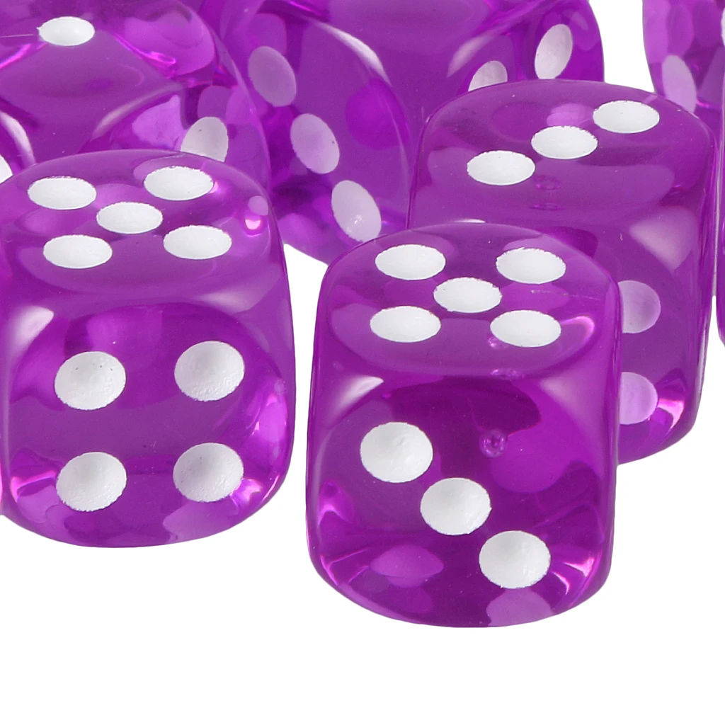 10pcs 16mm Six-sided D6 Dice for Dungeons & Dragons D&D TRPG Dices Party Gambling Dices Game Digital Dices
