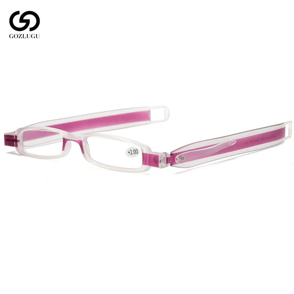 purple Diopter очки для чтения мужские и женские складные очки для чтения 360 градусов вращающийся складной 1,0 1,5 2,0 2,5 3,0 3,5 - Цвет оправы: purple