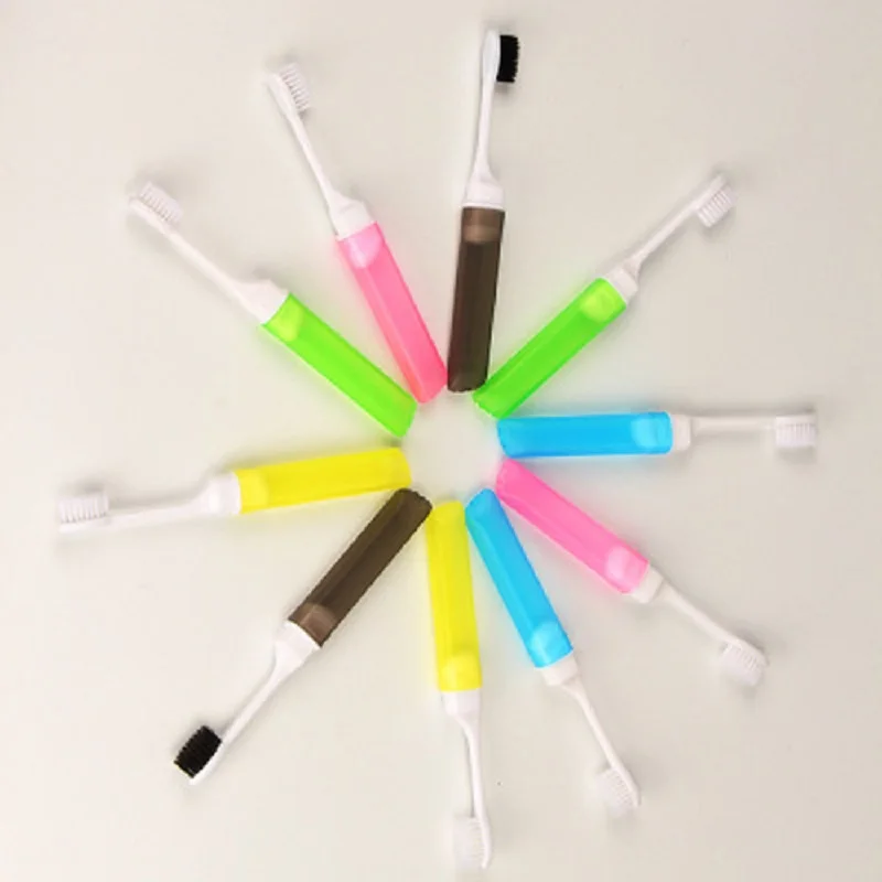 5pcsTravel зубная щетка, на ходу Складная особенность, мягкая щетка Портативная Складная Походная зубная щетка Складная