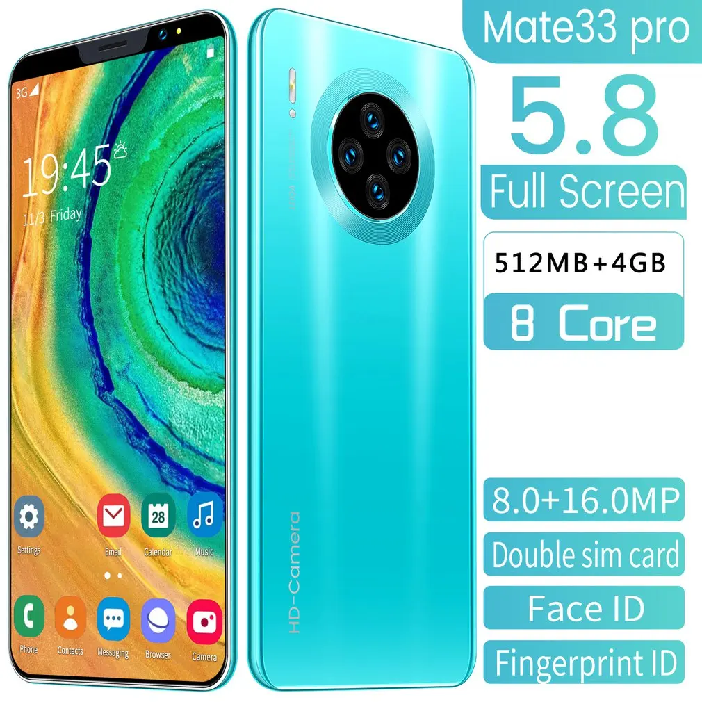 Mate33 Pro Smartphone with 512M+4GGB Large Memory