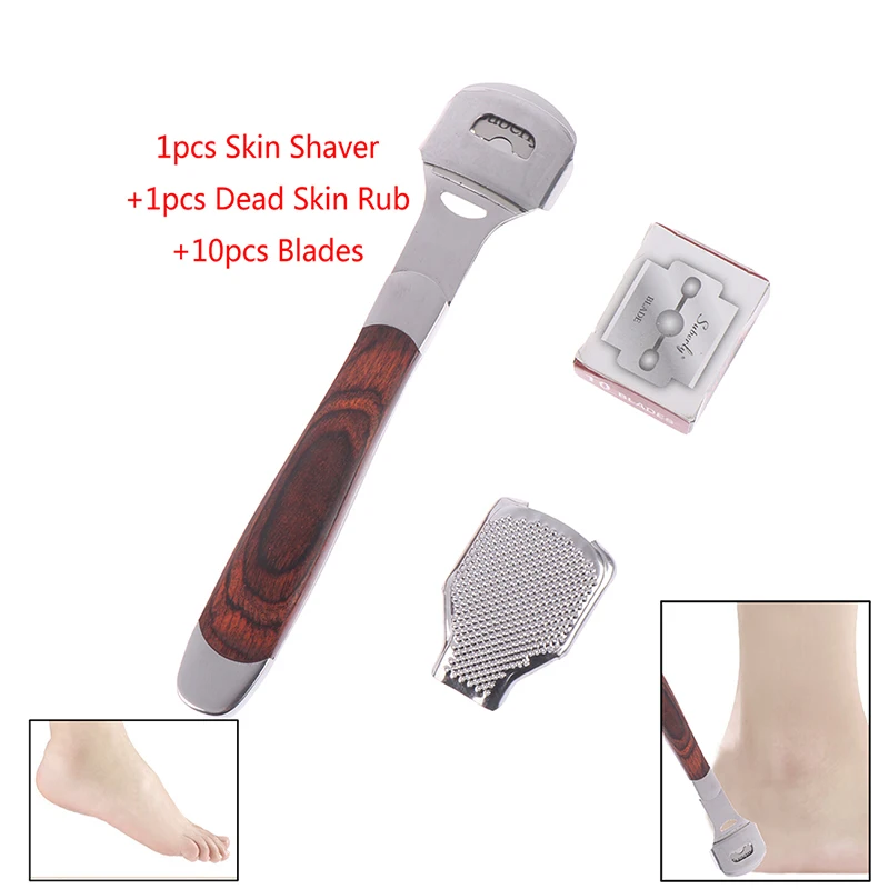 Foot Corn Removal Cutter Scraper +10 Blades Cuticle Dead Skin Remover Pedicure Foo Care Tool Set | Красота и здоровье