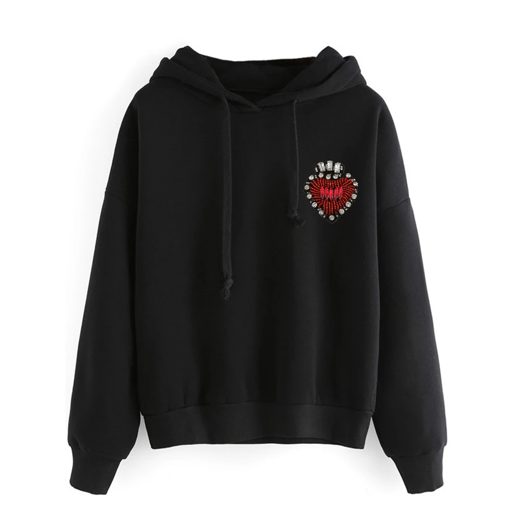 3Pcs Heart Design Applique Beaded Crystal Motifs Diamond Rhinestones Patches Sewing Apparel Accessories