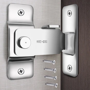 

Stainless Steel 90 Degree Buckle Right Angle door hook lock Bolts For hook lock for sliding door Surface Mounting Hardware Locks