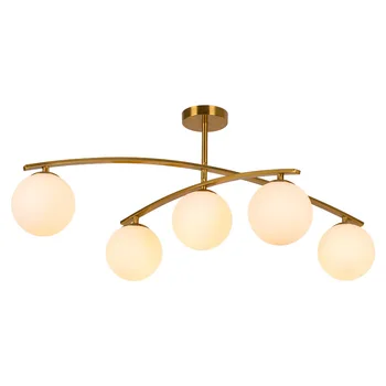 

Lamparas de techo LED Ceiling Lamp for Living Room Nordic Modern Glass Lampshade Gold Indoor Kitchen Bedroom Light Fixtures