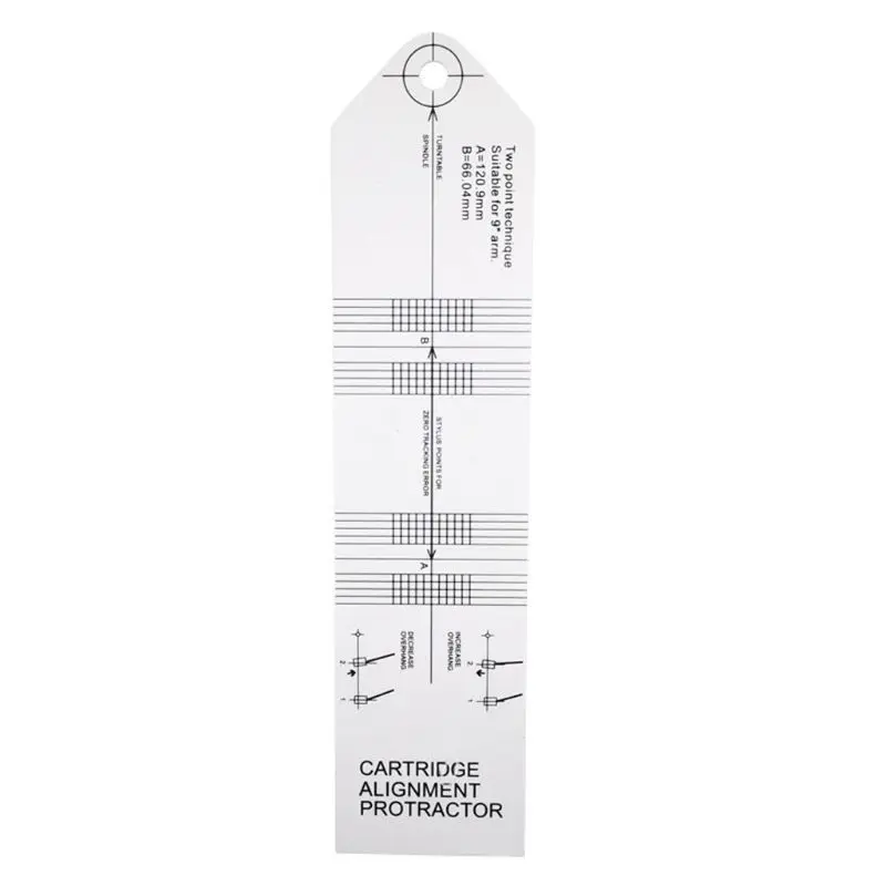 

LP Vinyl Pickup Calibration Distance Gauge Protractor Record Turntable Phonograph Phono Cartridge Stylus Alignment Adjustment