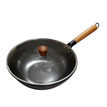 

Iron pot iron cast iron pot stainless wok deepen induction cooker non-stick iron pot uncoated frying pan