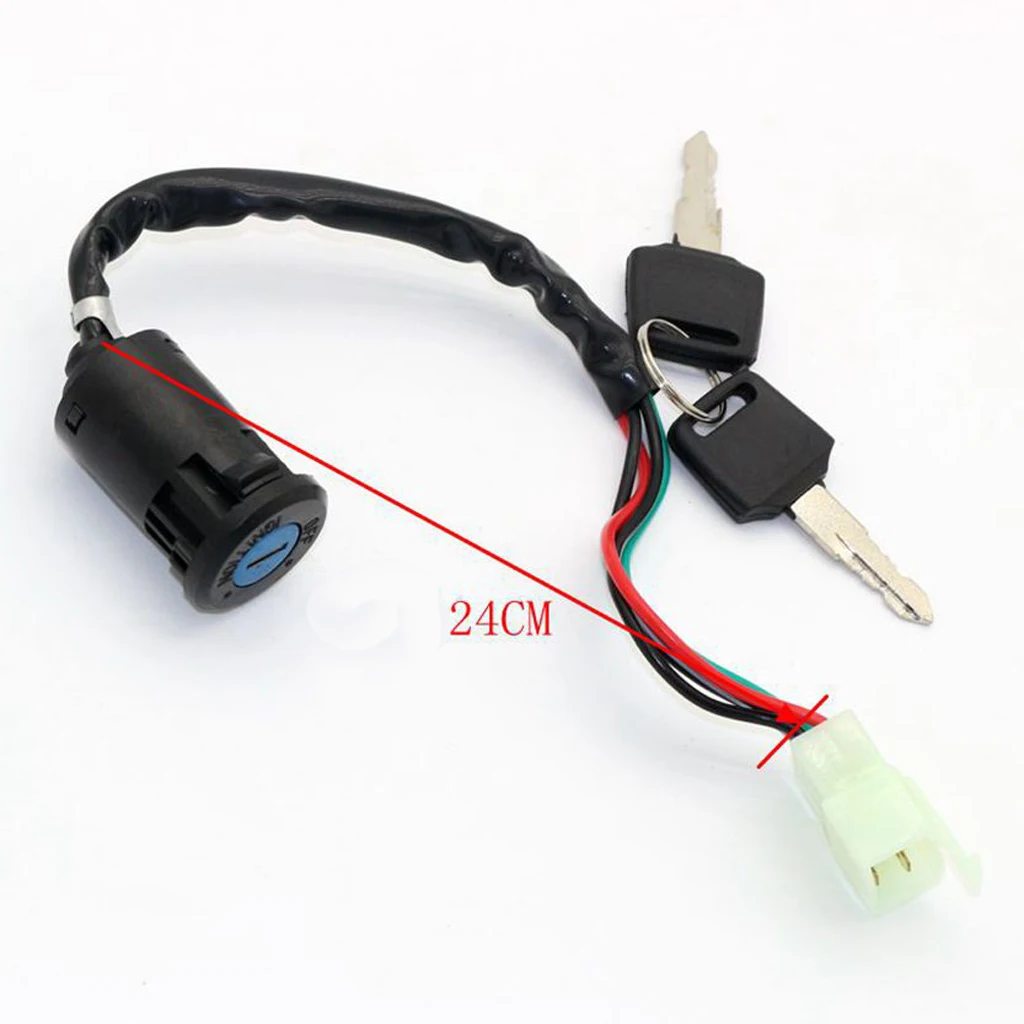 4 Wire Ignition Key Barrel Switch 50 110 125 250cc PIT Dirt Bike ATV