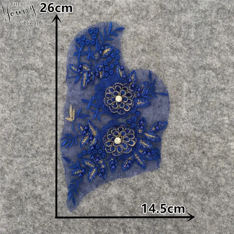 Высокое качество кружевной ткани 3D цветок кружева швейная аппликация кружевной воротник товары для рукоделия одежда декоративные аксессуары для декольте - Цвет: YL1355