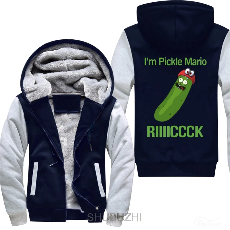 I Am A Pickle Mario Riiiiccck мужские популярные толстовки мужские модные худи уличная Рождественский подарок толстовки - Цвет: same as picture