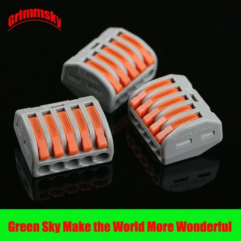 

60Pcs/Set Terminal Block Spring Lever Nut Terminal Blocks Reusable Quick Connector Electrical
