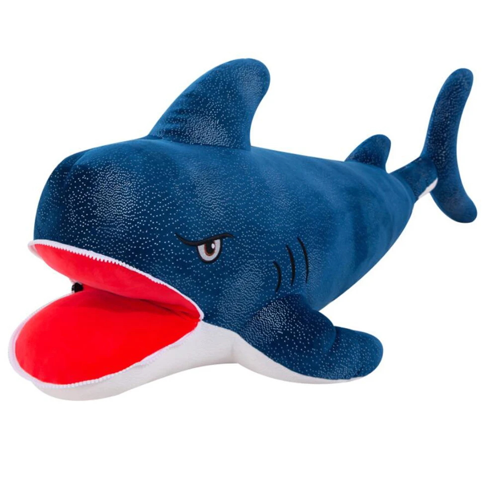 Aquarium animal ferocious shark children plush toy sea animal kits stuffed toy birthday gift Zipper mouth ferocious wolf t shirt wolf animals 3d print t shirt men clothes short sleeve men s clothing streetwear tops vintage men t shirt