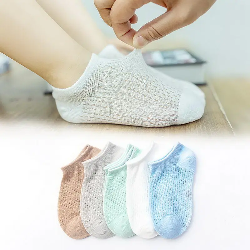 B1 5 Pairs Children Boy Girls Cotton Socks Ankle Short Socks for Spring Summer YH-17 - Цвет: B1