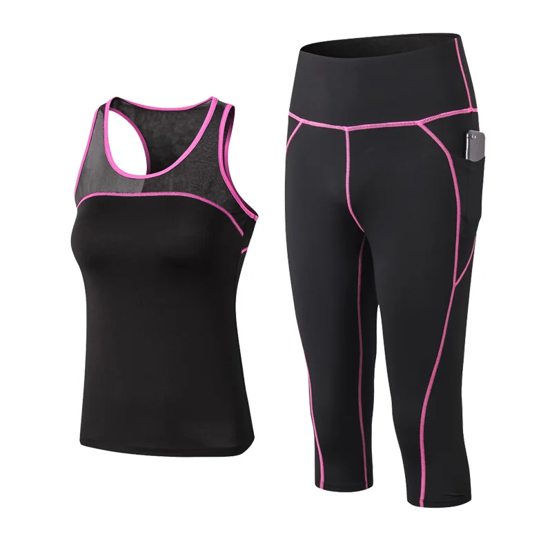

New Women Yoga Sets Sexy Net Sport Bra Gym Shorts Active Wear FitnessSports Suits Tracksuits Workout Clothing EU Size XXL