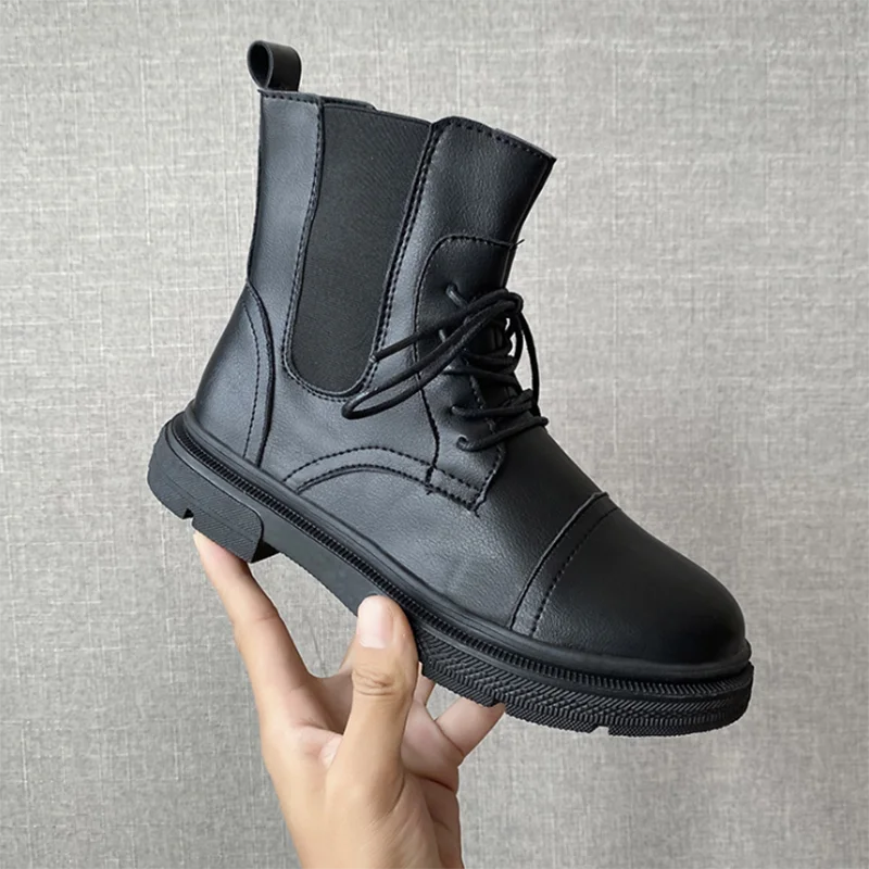 Women's Top Quality Ankle Bota 2020 Winter New Style Wholesale Price Flatform Light Lace-Up Casual Keep Warm Female Martin Boots
