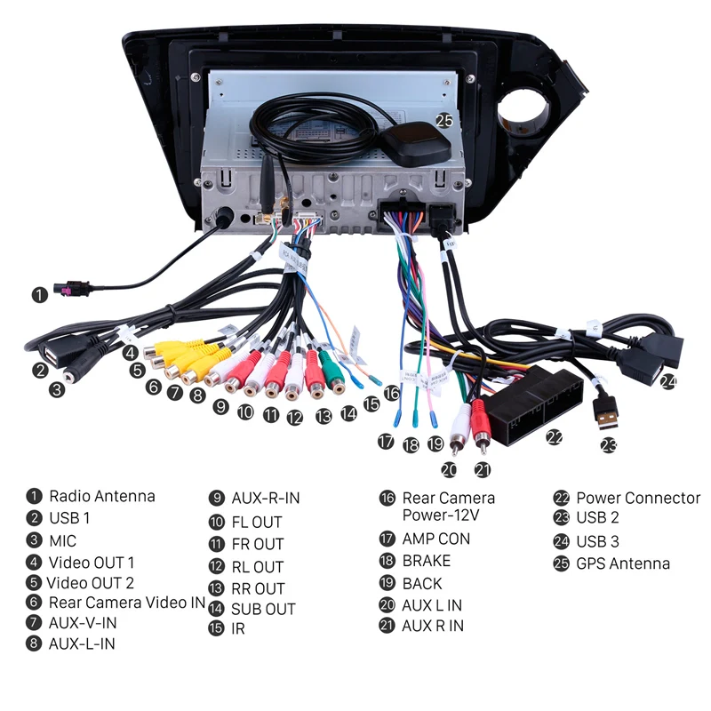 Perfect Seicane Car Radio For 2012 2013-2015 KIA K2 RIO Android 9.0 9 Inch 1din HD Touchscreen GPS Multimedia Player Support Bluetooth 4