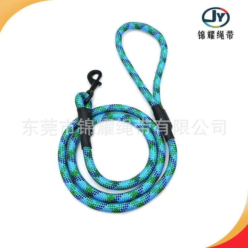 

Pet Supplies Multi-color Decorative Pattern round Rope Traction Belt Pet Traction Rope Nylon Dog Hand Holding Rope